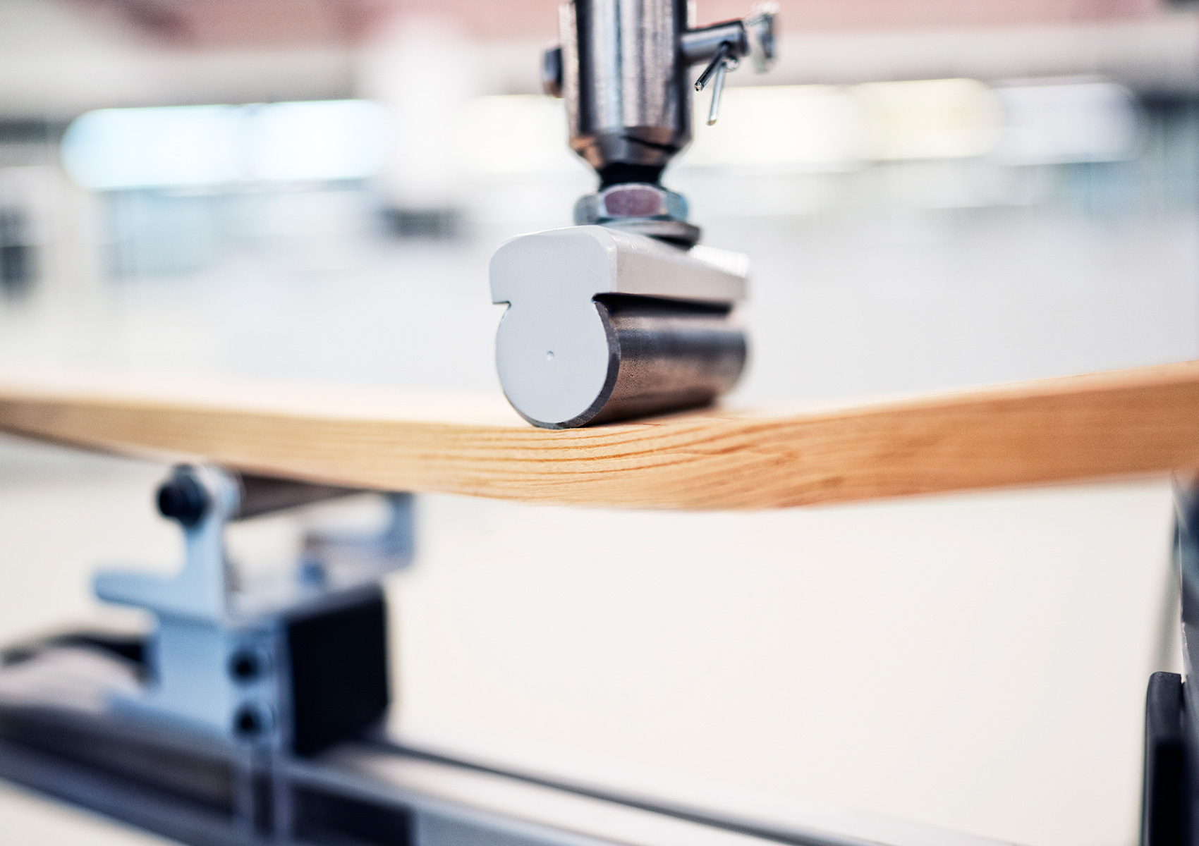Pressure testing wood with a machine